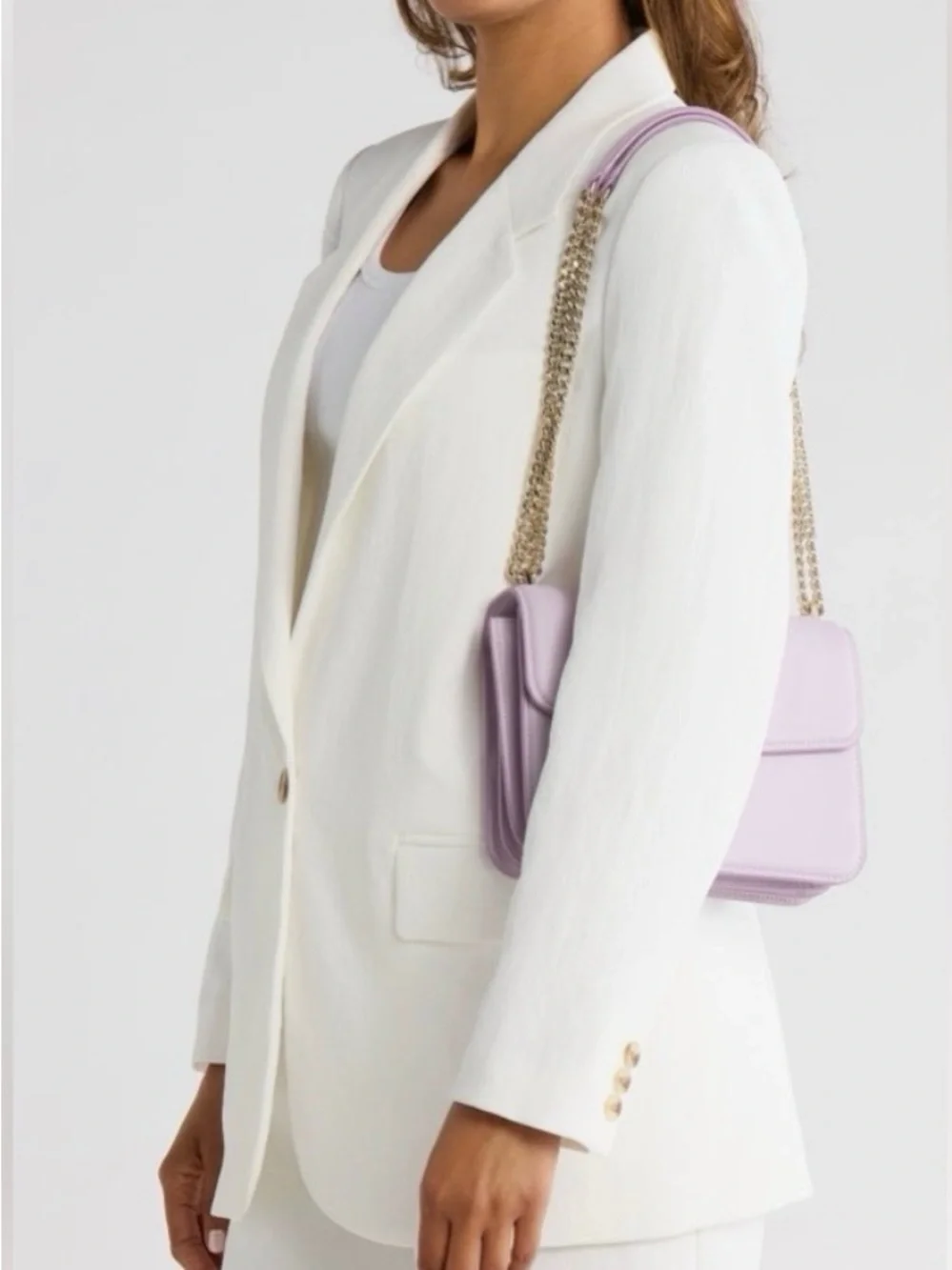 kate spade Lilac Crossbody with Gold Chain Strap